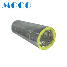 Conduit flexible isolé acoustique de tuyau en aluminium d&#39;isolation de fibre de verre résistant au feu de la CAHT